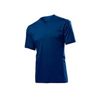 Stedman Apparel Men's Classic-T V-neck/ST2300 T-Shirt, Navy Blue, Large