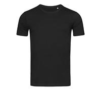 Stedman Apparel Men's Morgan Crew Neck/ST9020 Premium Slim Fit Classic Short Sleeve T-Shirt, Black Opal, Large