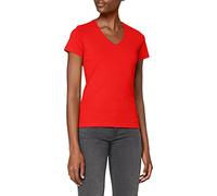 Stedman Apparel Women's Classic-T V-Neck/ST2700 Regular Fit Short Sleeve T-Shirt, Scarlet Red, Size 12 (Manufacturer Size:Medium)