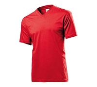 Stedman Classic V-Neck T-Shirt S M L XL XXL - Red - XL