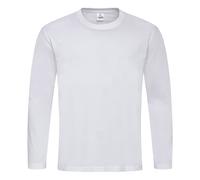 Stedman Classics Men's Stedman Classic Long Sleeved Tee in White | Size: Large Stedman Classics White L