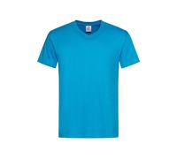 Stedman Classics Men's Stedman Classic V Neck Tee in Blue | Size: Large Stedman Classics Blue L