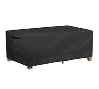 STEECA Patio Coffee Table Cover, Waterproof Rectangular Small Side Table Cover for Outdoor Furniture 42L x 24W x 18H inch, Black