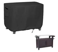 STEECA Patio Prep Table Cover for 52 Inch Keter Unity XL Portable Table, Waterproof Weather-Resistant BBQ Grill Prep Table Cover 54L x 22W x 35H, Black