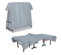 STEECA Ping Pong Table Cover Outdoor Waterproof, Dual Function Table Tennis Cover Fits Both Folding Tables and Flat Tables Indoor & Outside 68"L x 6"/30"W x 62"H, Grey