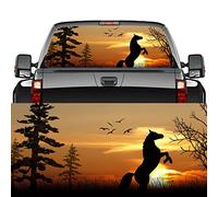 Steed Horse Car Rear Window Sticker Decal Graphic Perforated Decal Truck Window Back Sticker SUV Van Pickup Rear Window Decals Stickers,66x29 inch