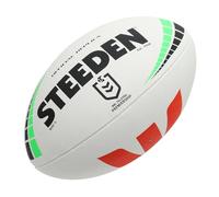 Steeden NRL Telstra Premiership 2023 Match Replica Rugby League Ball White Sz 5