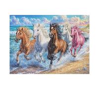 Steeds Charging Through Waves 500 Pcs Jigsaw Puzzles Puzzles for Adults Teens Relaxing Fun Family Game Team Building Stress Reducing Autumn Durable Cardboard 500 PCS