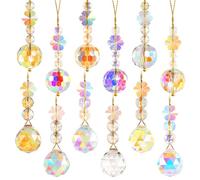 STEEIRO 12Pcs Christmas Tree Crystal Ball Ornaments - 22mm Christmas Rainbow Prism Crystal Ball Ornaments for Xmas Tree Wedding Party Home Decor (AB Color)