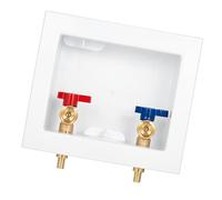 Steel 1/2inch Washing Machine Outlet Box Erosion Resistant Framework Effective Assembly for Laundry Room Piping Use No Water Hammers Washing Machine Shutoffs Valves