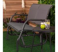 Steel 2 Seater Rocking Bench - Grey