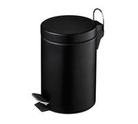 Steel 3 Ltr Pedal Bin Kitchen Bathroom Toilet Rubbish - Black