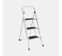 Steel 3 Step Ladder - White