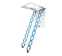 Steel Alloy Access Ladder, Pull Down Attic Stair with Anti-Slip Steps, Folding Loft Staircase for Living Room, Courtyard, Underground Garage