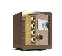Steel Alloy Mechanical Safe Box,40/45cm Security Cabinet For Home Office Hotel Business Jewelry Cash Money Documents File Cash Box Safe Cabinet (Brown 40cm),Brown-40cm