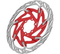 Steel Aluminum 160mm Six Bolt Brake Disc for Road | Flat rivet technology, no frame interference, smooth braking action, fork friendly, precise fit(160mm - Red)