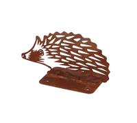 Steel Animal Rusty Effect Hedgehog - Autumn Garden Decor Ornament Sculpture