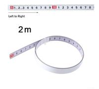 Steel Backing Metric Track Tape Measure for Miter Saw, Table Saw, Router Table & Woodworking Tools - 1M or 2M Length, 13mm Wide, Left/Right/Middle Scale, White(2M-Left to Right)