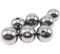 Steel Ball,Ball Bearings,304 Stainless Steel Balls with Drilled Non Thread Holes 2mm 5mm 10mm 15mm 19mm 20mm Weak Magnetic Through Hole Steel Beads(12mmx4mm 10pcs)
