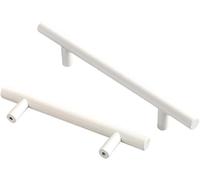 steel ball,steel balls, 2 Packs Drawer Pulls Aluminum Alloy Cabinet T-Shape Profile Hidden Door Levers Kitchen Cupboard Knob for Wardrobe,Dresser,Bathroom,Cabinet Hardware(Warm White,Hole Pitch 352mm)