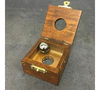 Steel Ball Thru Glass Magic Tricks Metal Ball Penetrate Solid Glass into Wooden Box Penetration Magic Close Up Illusions Gimmick Props