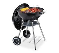 Steel barbecue Kettle Grill Portable BBQ Outdoor Cooking Station 2 Wheels