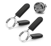 Steel Barbell Clamp 2/4Pcs 25/28/30/50mm Spring Collar for Gym Lifting | 2/4pcs steel spring collar clips for 25-50mm bars, non-slip lock, gym weightlifting powerlifting.