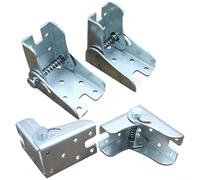 Steel-Based 90 Degree Folding Hinge with Spring Lock for Consistent 90 Degree Hold in Table Bed and Storage Unit Conversions