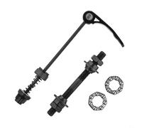 Steel Bicycle Axle Front and Rear Quick Release Skewers Set with 25mm Hub Bearings for Mountain and Road Bikes Includes Front Axle 10.8cm, Rear Axle 14.5cm, Axle Diameter 9.5mm(Front)