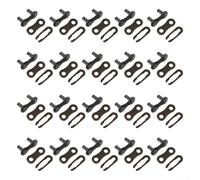 Steel Bicycle Chain Master Link Kit 20 Pairs Quick Connect Clip For Single Speed Drivetrain Mountain And Road Bikes Black