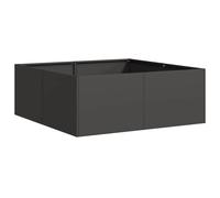 (steel/black, 80 x 80 x 30 cm) vidaXL Planter Outdoor Flower Pot Garden Raised Bed Patio Plant Pot Steel