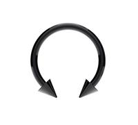 Steel BLACK Horseshoe Bar - 1.2mm x 10mm x 3mm - Cones