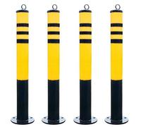 Steel Bollard Post - Durable Driveway Barrier & Parking Stopper for Garage - 75cm Height - Ideal for Driveways and Parking Lot Safety