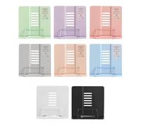 Steel Book Holder Adjustable Six Angles Bookstand Bookshelf Document Holder Great Reading Tool for Document Cookbook Tablet Pack of 1 White
