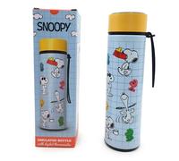 Steel Bottle Puckator Peanuts Snoopy & Woodstock Bleu 450 ml