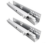 Steel Bottom Mount Drawer Slides for Frameless Construction with Consistent Load-Bearing Sliding Action (18-inch)