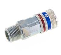 Steel/brass DN 10.4 Safety Air Coupling Socket R 1/2 inch Male
