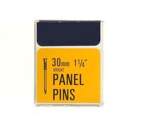 Steel Bright Panel Pins 30mm Pack of 3 Small Wood Nails for DIY, Carpentry, and Crafts Smooth Shank Finish Nails for Furniture Backing and Moulding 40g.