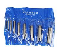 Steel Broken Head Taps Remover, Stripped Screw Tap Extractor Set, High Speed Steel Construction for Easy Removal of Rusted or Screws, Includes Multiple Sizes for Industria (9 Pcs Set)