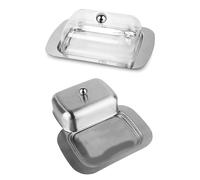 Steel Butter Container with Lid Rustproof Kitchen Storage for Cheese & Preservation Storage Solution for Modern Kitchens