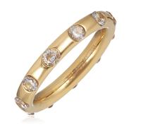 Steel by Diamonique Swiss Set Ring Stainless Steel GOLD TONE SIZE K