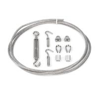Steel Cable, 304 Plastic-Coated Wire Stainless Rope, Balcony Indoor Outdoor Sun Quilt Gods Household Dormitory Drying Clothes Clothesline 4/5mm(5mm 2m)