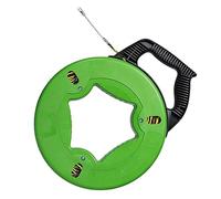 Steel Cable Pusher, 45M Fish Tape Cable Puller with Nylon Tip and Cable Harness - Multi-Slot Fiberglass Puller for Wall Wire Conduit Fitting - Easy to Feed Through Curved Ducts