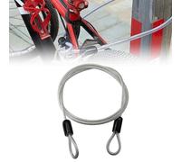 Steel Cable with Eyelets 1.5 m x 5 mm, Wire Rope with Eyelets, Loop Cable, Wire Rope 5 mm, Steel Cable with Loops, Short Steel Cable with Eyelets for Patio Furniture, Bicycle Anti-Theft Protection,