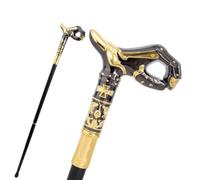 Steel Cane, Carved OK Hand Sign Pattern, Unisex, Super Strong Load-Bearing Ergonomic Comfort Grip Stylish Design