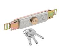 Steel Center Bolt Rolling Shutter Door Lock for Garage Roller Doors | Silver Iron Construction, Vertical Keyway, Quick Locking Hardware, Suitable for Shop Shutters, Rolling Gates and Home Garages