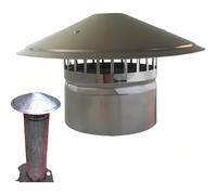 Steel Chimney Cap with Bird Guard, Rain & Snow Protection for Kitchen Exhaust Vent - Weatherproof Heavy Duty Cover