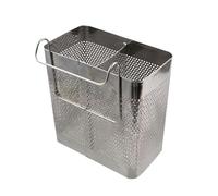 Steel Chopsticks Rack,Multifunctional Cutlery Drying Basket,Tableware Drainer with Hooks,Tableware Holder Organizer for Kitchen(S Double Grids)