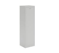 Steel clean and dirty locker with 1 shelf - grey with grey door