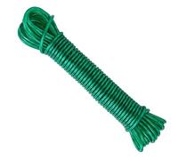 Steel Clothe Washing Line Outside. Plastic Coated Wire Rope Cord. Campervan Essentials. 4MM * 10M. Made in Spain. Green